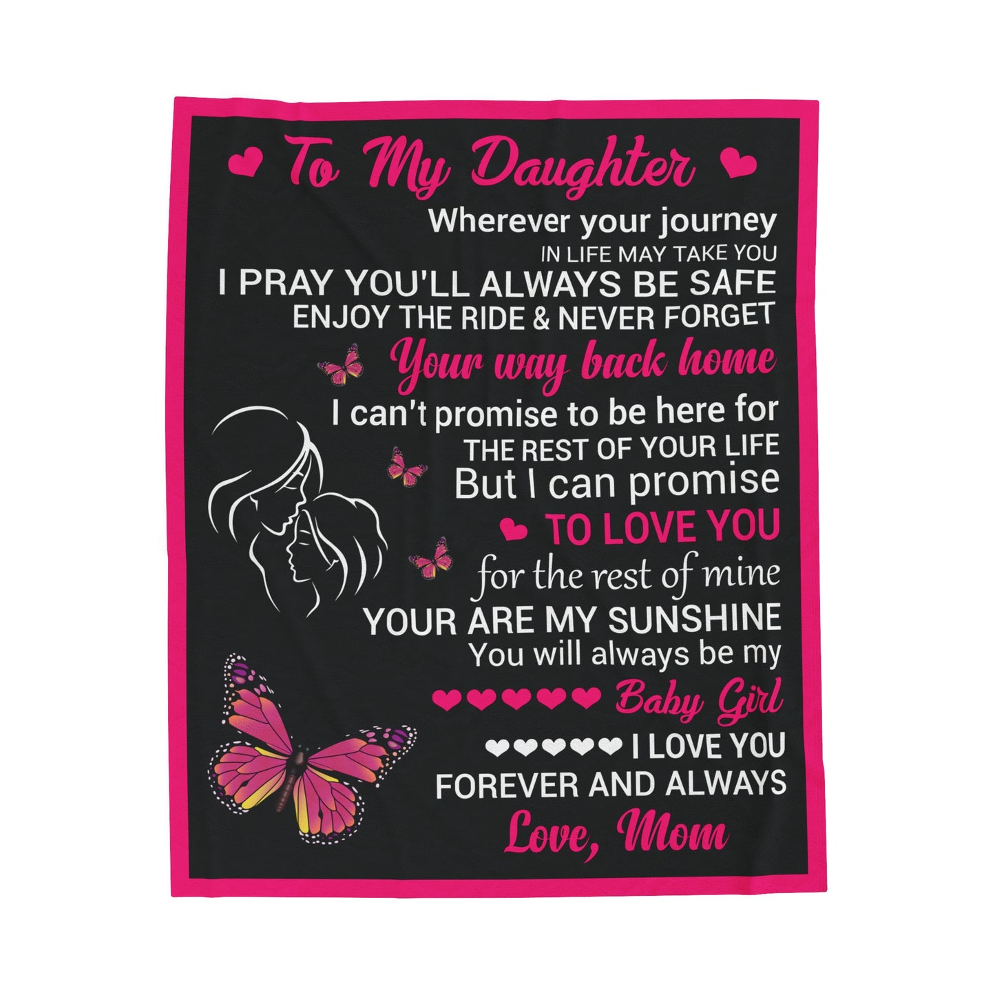 To My Daughter | Velveteen Plush Blanket