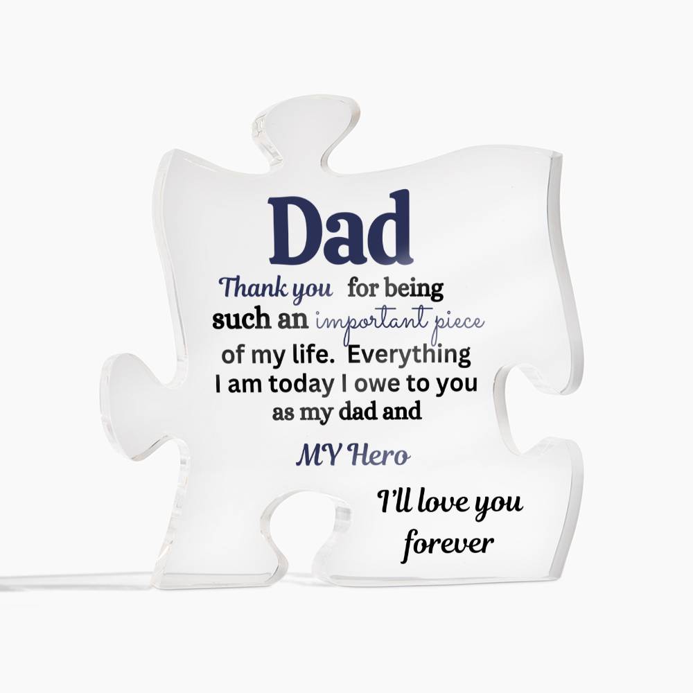 Dad acrylic puzzle plaque