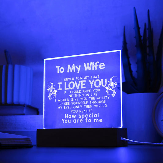 To My Wife | Square Acrylic Plaque